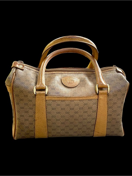 Gucci Handbags - Vintage 1980s Gucci Micro GG Monogram Boston Satchel Bag